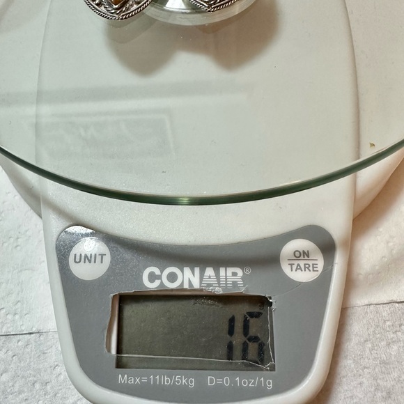 Sterling Silver Native Tiger's Eye Drop Earrings - Gold Brown Gemstones vintage - Picture 7 of 7